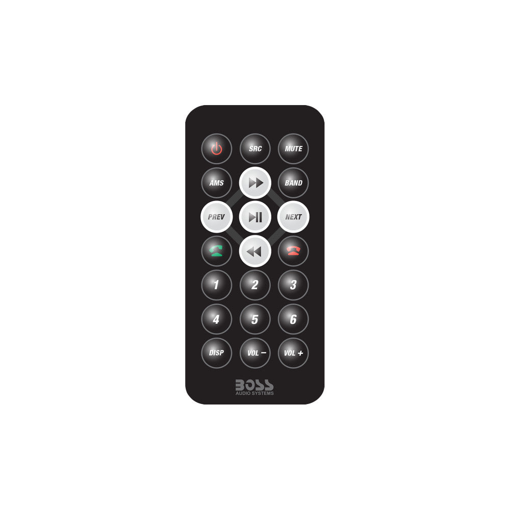 BOSS Elite, In-Dash > Double Din, Model BV735BLC, view of product remote