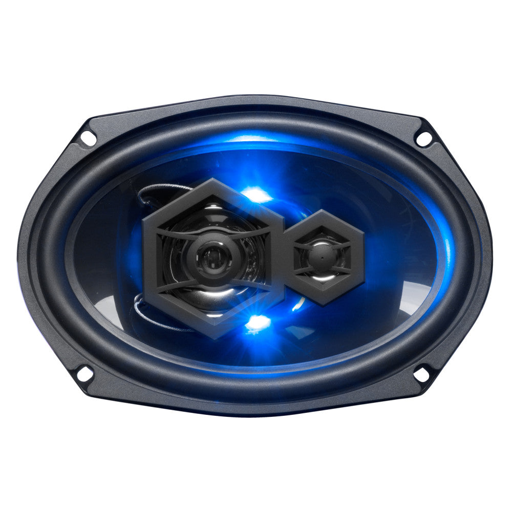 BOSS Audio Systems, Speakers > 6" x 9", Model B69LED, left side view