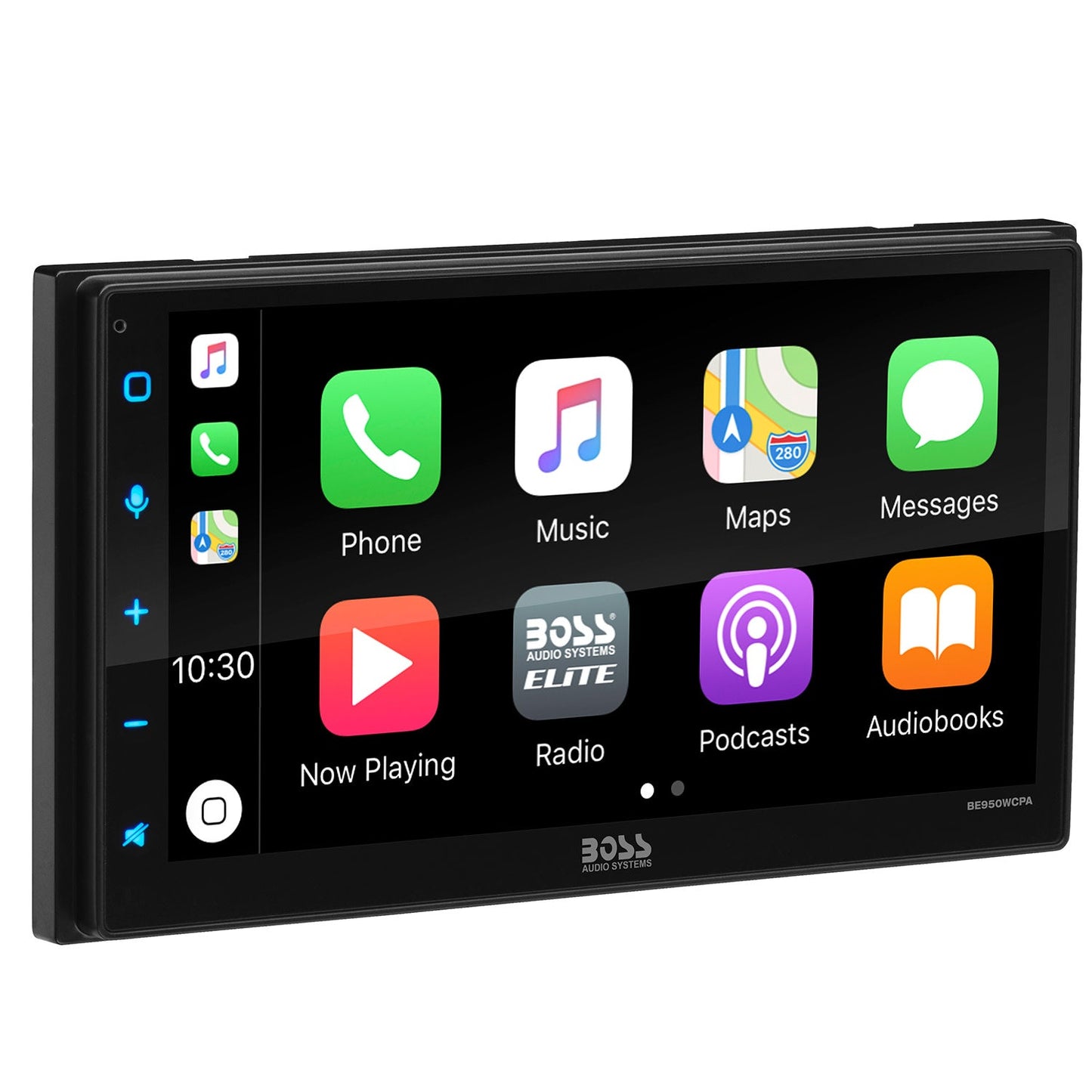 BOSS Elite, In-Dash > Apple CarPlay, Model BE950WCPA, front face view