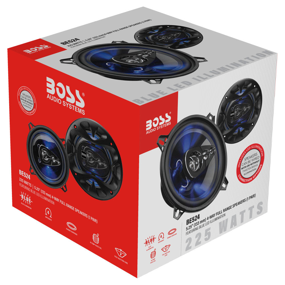 BOSS Audio Systems, Speakers > 5.25", Model BE524, retail packaging view