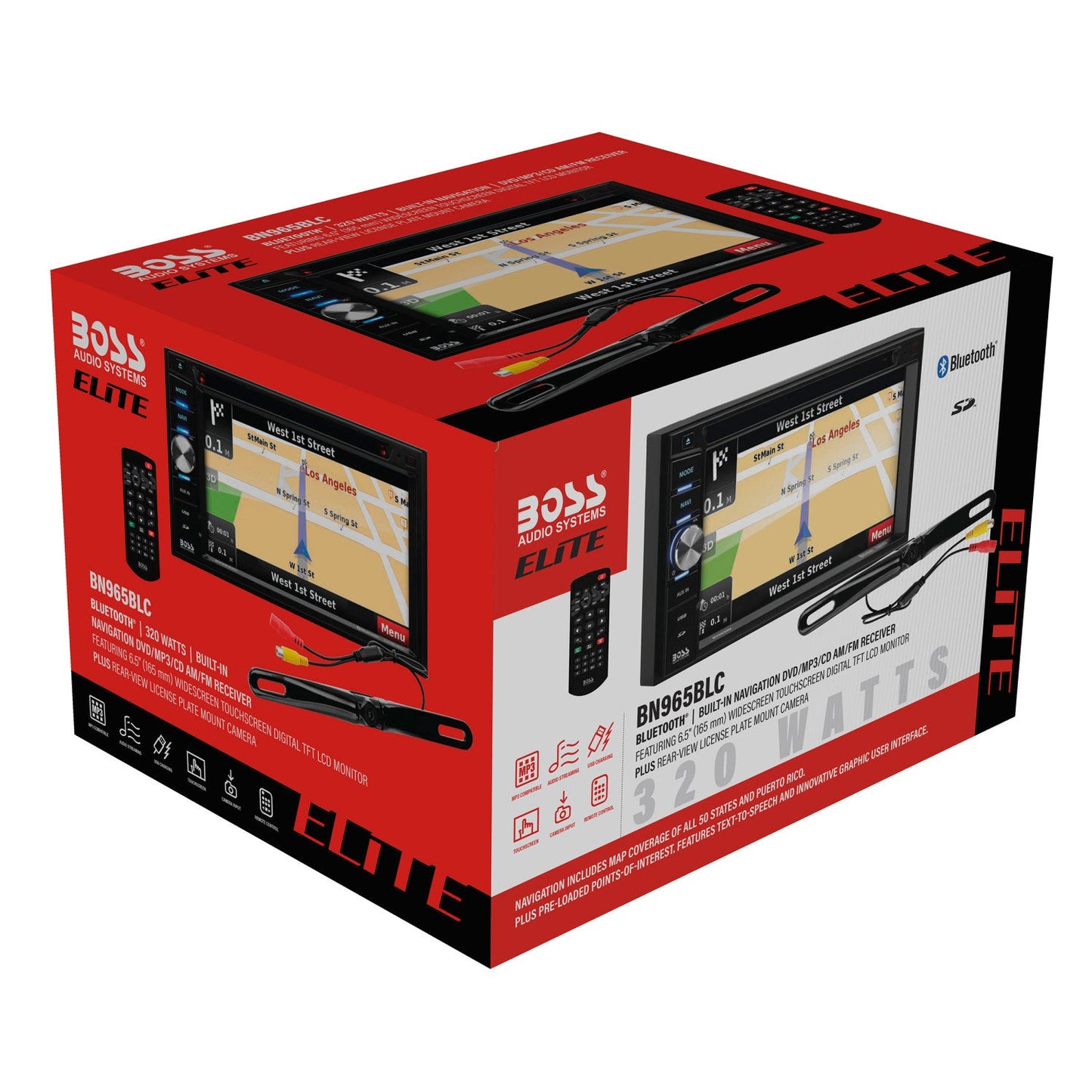 BOSS Audio Systems, In-Dash > GPS, Model BN965BLC, view of product remote