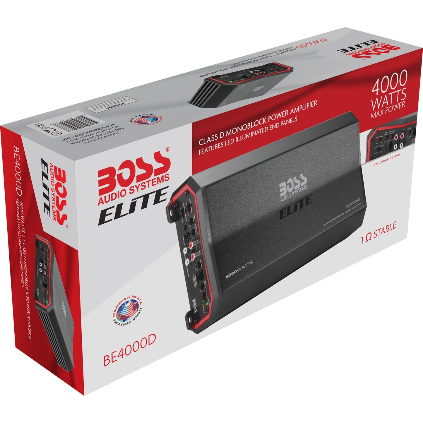 BOSS Audio Systems, Amplifiers > Class D, Model BE4000D, detail view