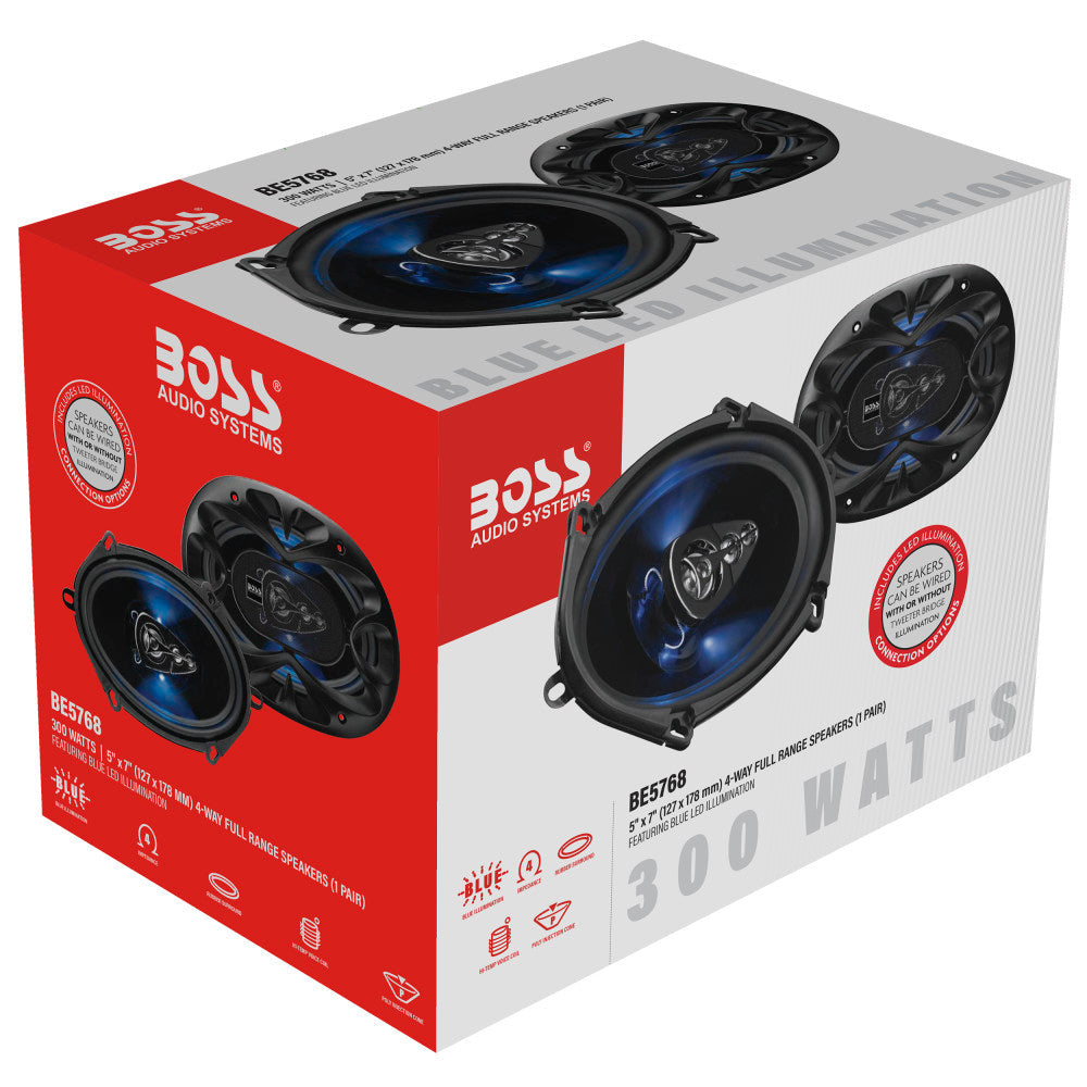 BOSS Audio Systems, Speakers > 5" x 7", Model BE5768, retail packaging view