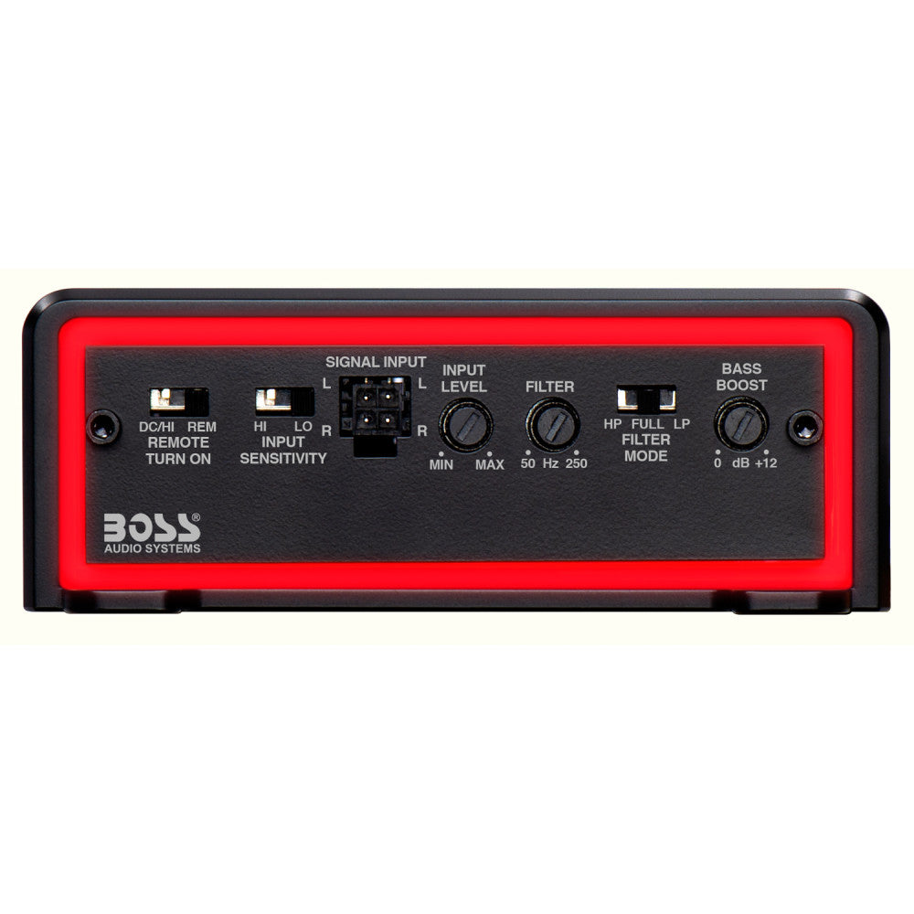 BOSS Audio Systems, Amplifiers > 2-Channel, Model BE600.2D, left side view