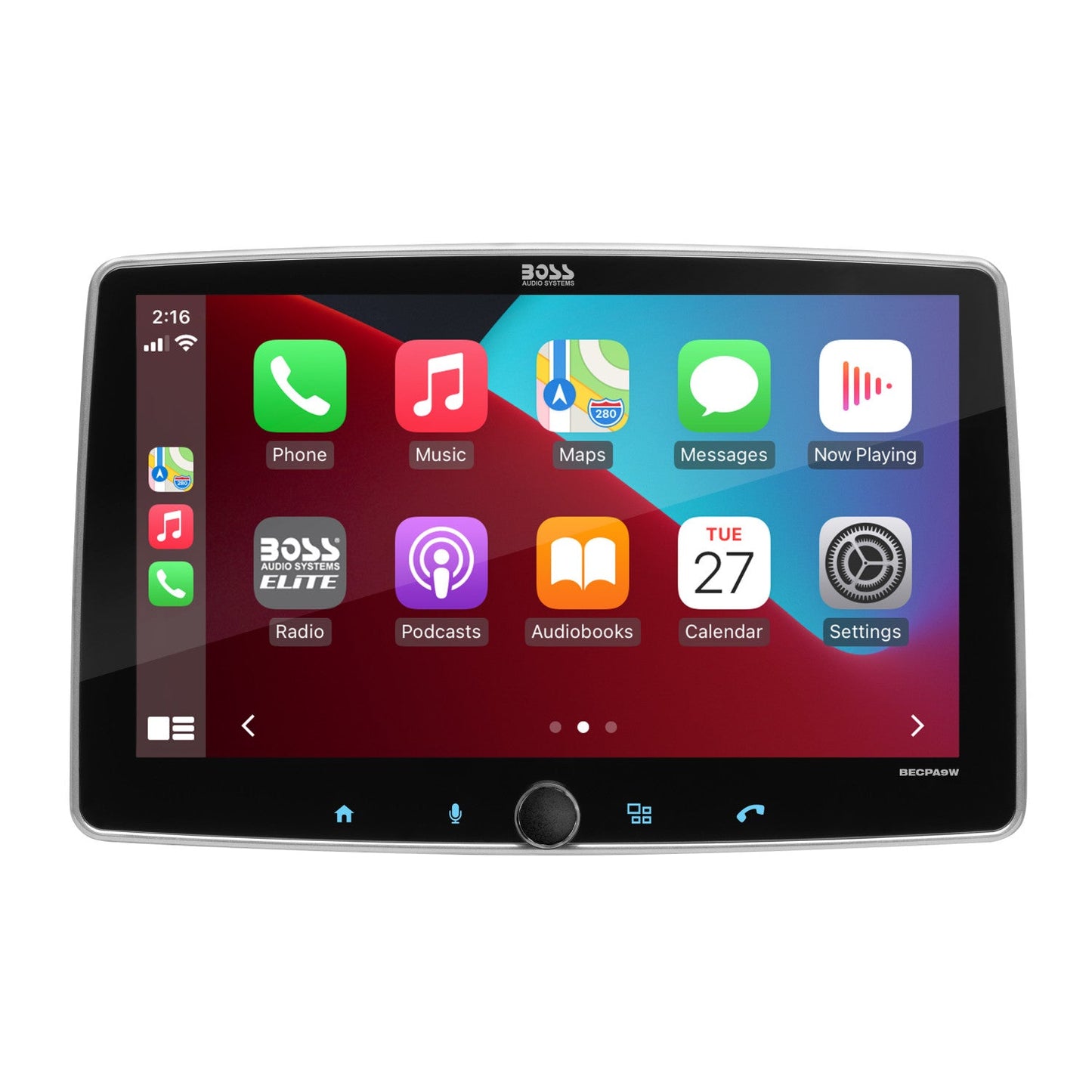 BOSS Audio Systems, In-Dash > CarPlay, Model BECPA9W, detail view